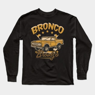 Retro 1987-1991 Ford Bronco w/Tires Long Sleeve T-Shirt